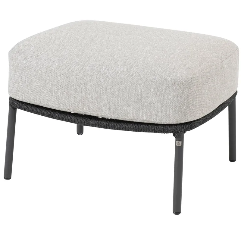 4 Seasons Outdoor Calpi voetenbank met kussen antraciet 4 Seasons Outdoor Weekendaanbieding