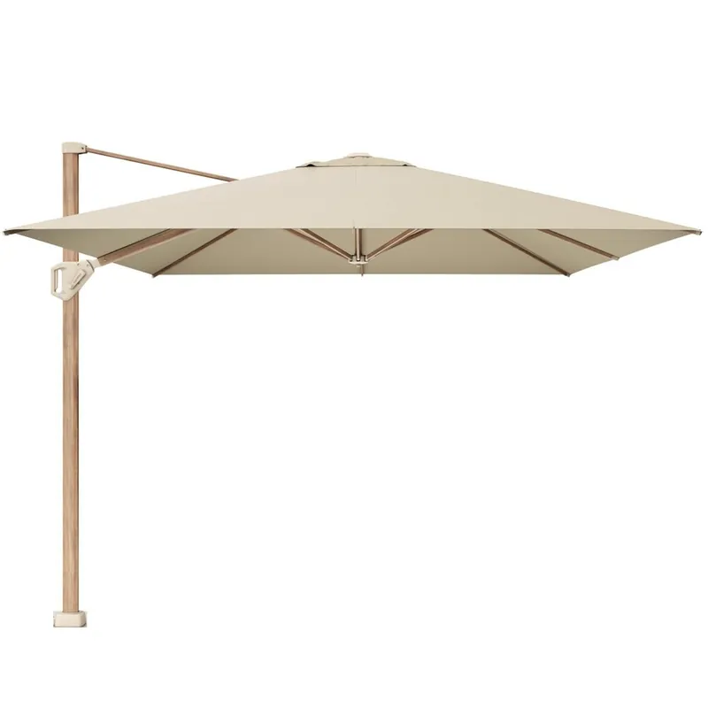 Platinum Challenger T1 premium parasol 400x300 cm teak champagne Koop Vandaag