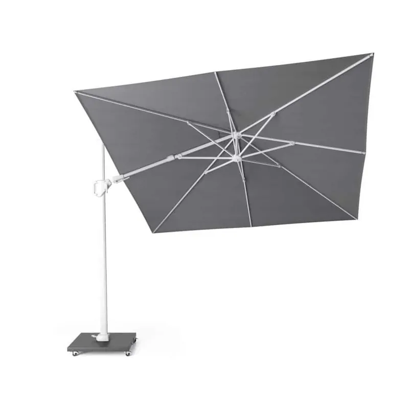 Goedkoop Platinum Challenger T2 premium zweefparasol 300x300 cm witte mast manhattan