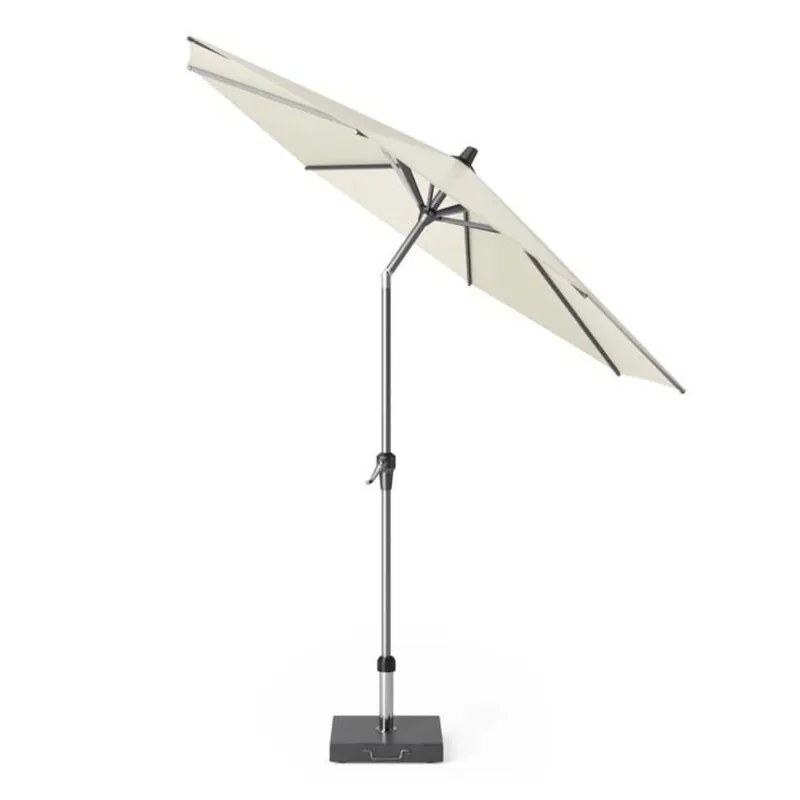 Platinum Riva parasol 250 cm rond ecru met kniksysteem Seizoensaanbieding