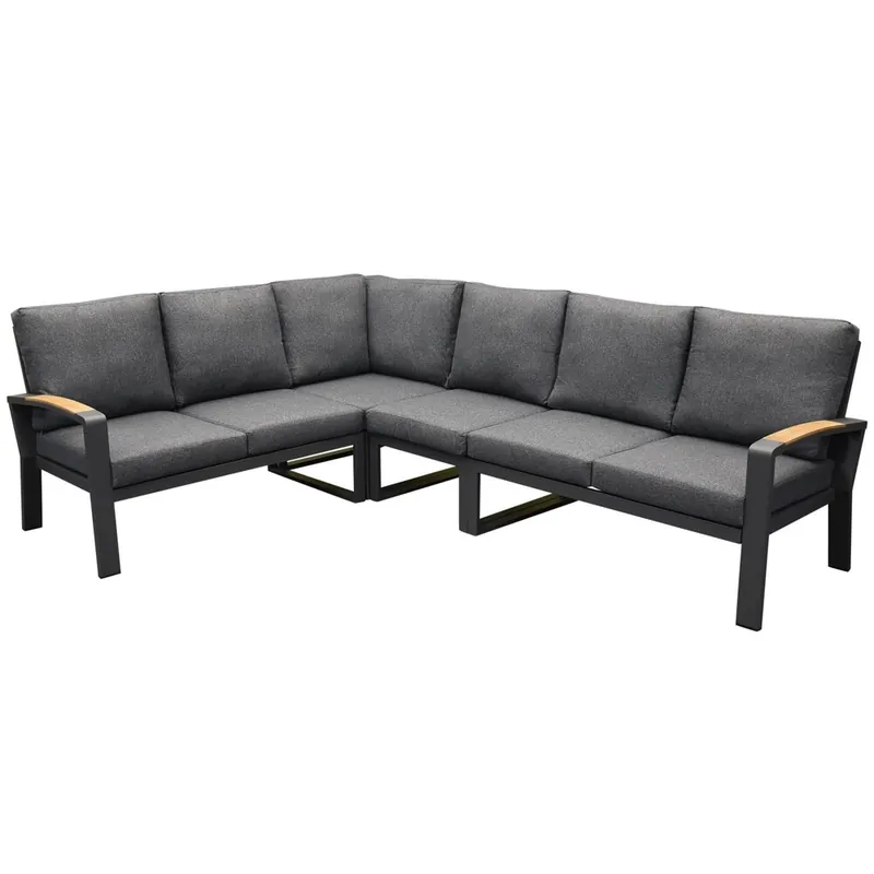 Aanbieding AVH-Collectie Costa Rica hoek loungeset 4 delig aluminium antraciet