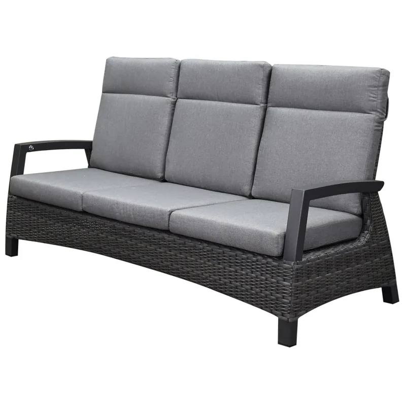 Exclusieve Aanbieding AVH-Collectie Dallas 3-zitsbank verstelbaar antraciet