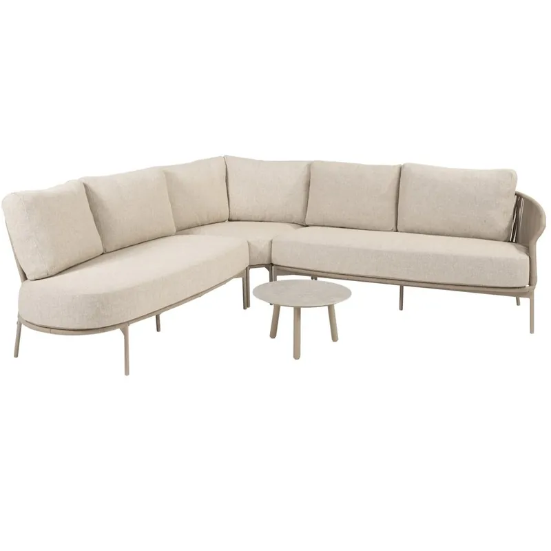 Snelle Levering Taste 4SO Florence hoek loungeset 4 delig latte rope Taste 4SO
