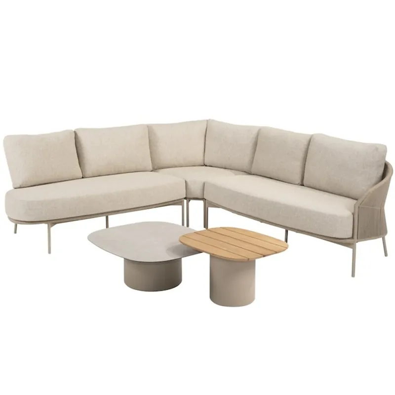 Taste 4SO Florence hoek loungeset 5 delig latte rope Taste 4SO Gecertificeerd