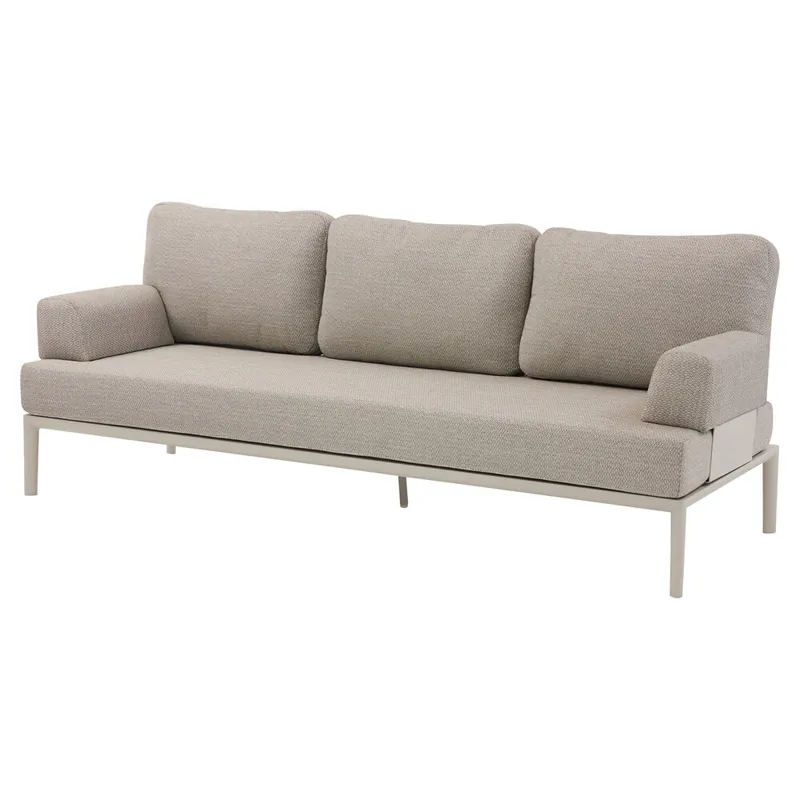 AVH-Collectie Hong Kong 3-zits loungebank aluminium latte zand Hete Deal