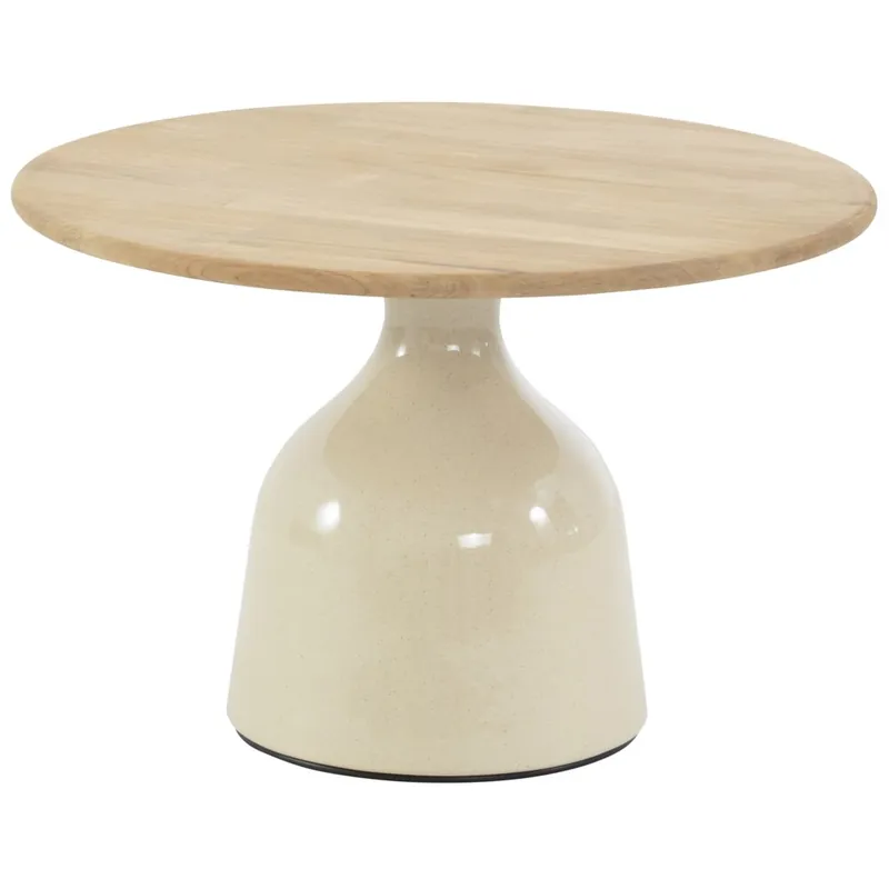 4 Seasons Outdoor June lounge tuintafel hoogglans keramiek creme 60xH40 cm 4 Seasons Outdoor Nu Kopen