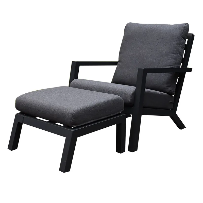 Korting AVH-Collectie Malaga lounge balkonset 2 delig antraciet aluminium