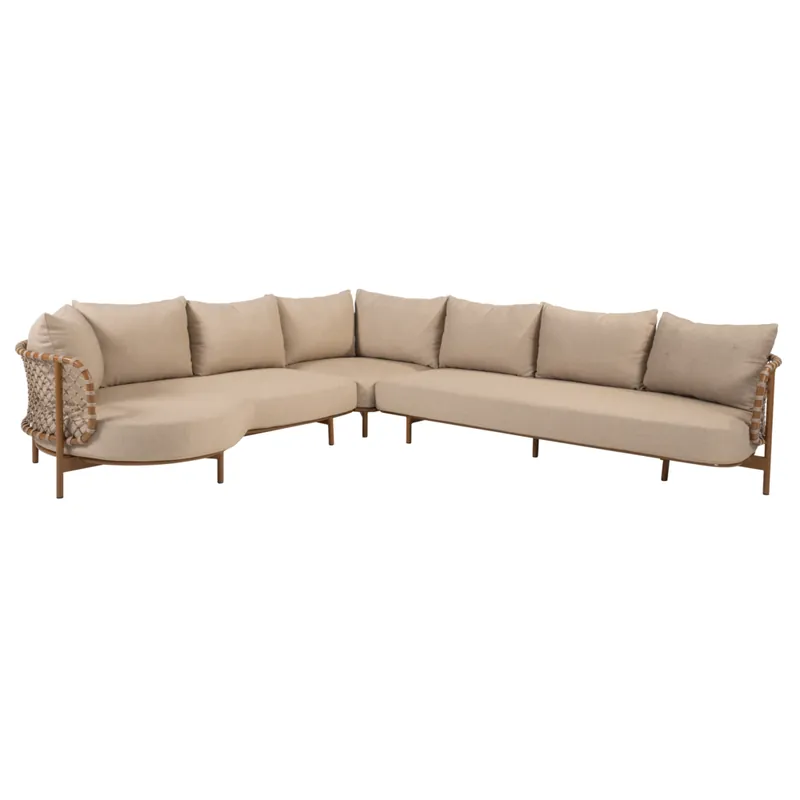Speciale Aanbieding 4 Seasons Outdoor Martinique modulaire hoek loungeset 3 delig amber 4 Seasons Outdoor