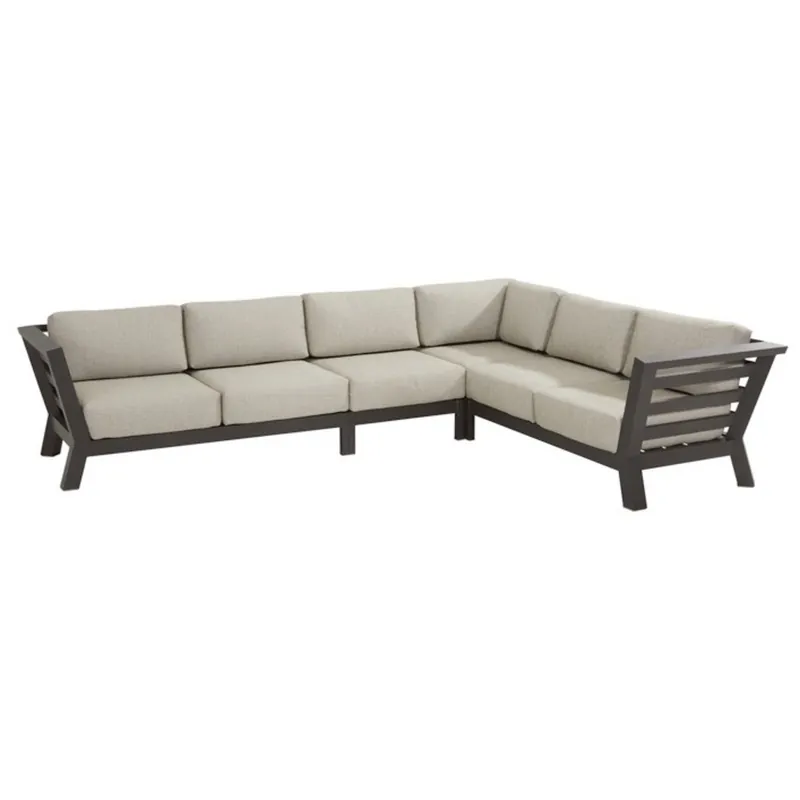 Uitverkoop 4 Seasons Outdoor Meteoro hoek loungeset 4-delig antraciet 4 Seasons Outdoor