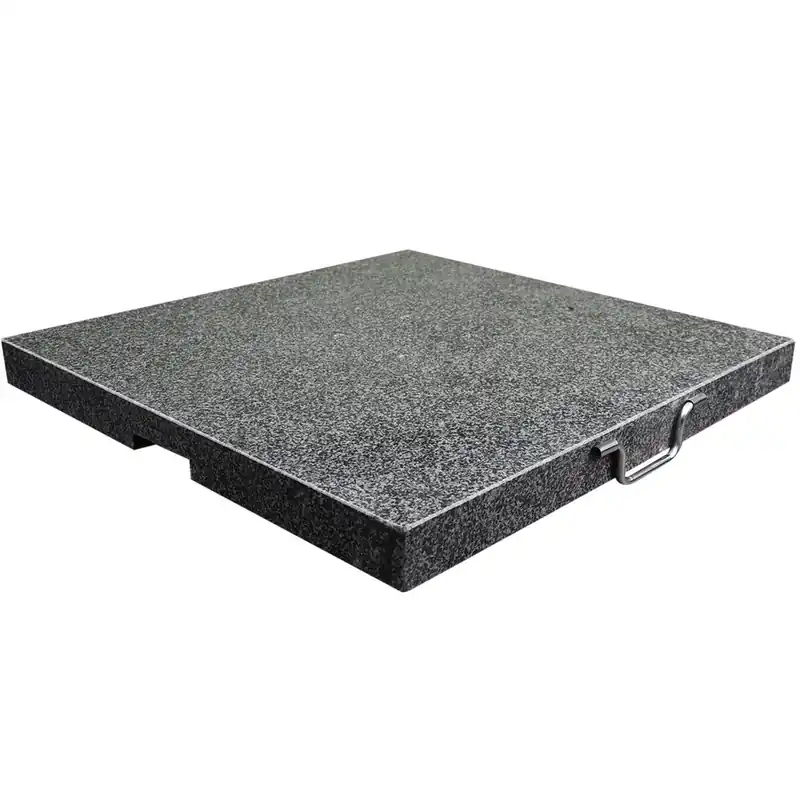Goedkoop AVH-Collectie AVH Parasolvoet 75 kg met 2 wielen en handgreep graniet