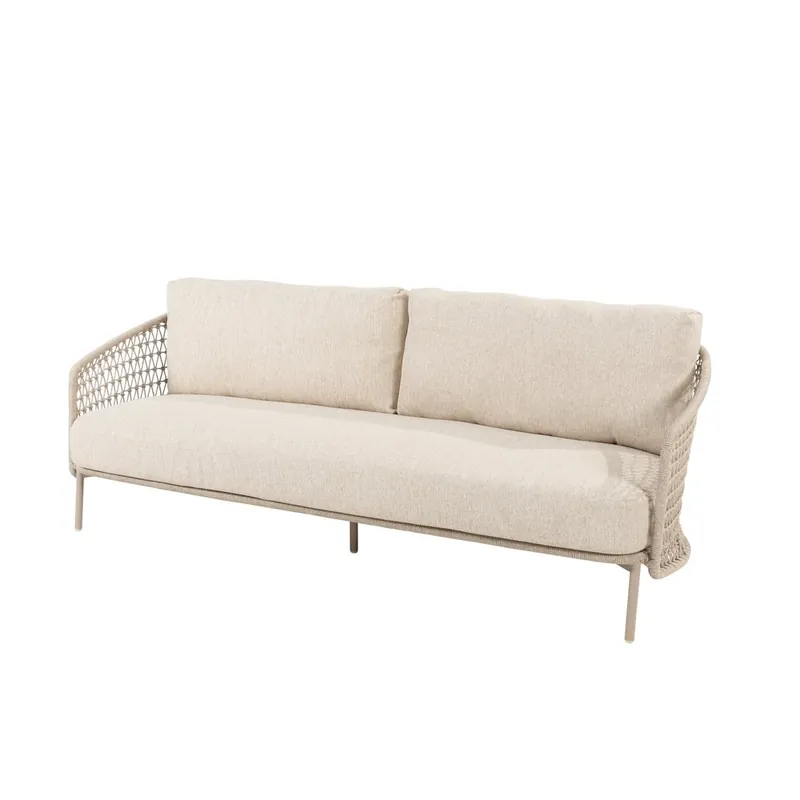 Veilige Betaling 4 Seasons Outdoor Puccini 3-zits bank met 3 kussens latte 4 Seasons Outdoor