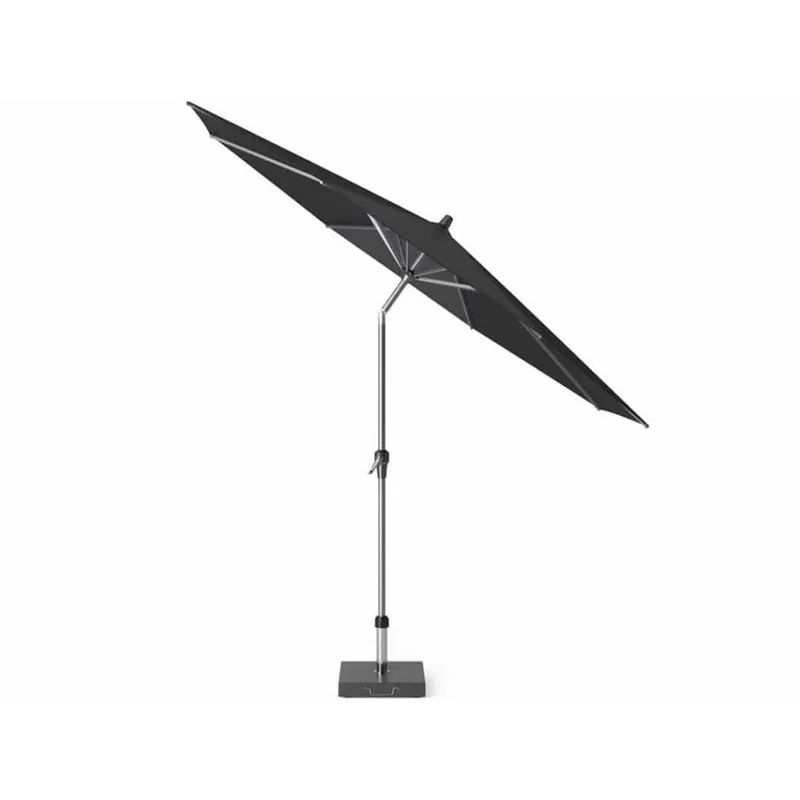 Premium Platinum Riva premium parasol 300 cm rond faded black met kniksysteem