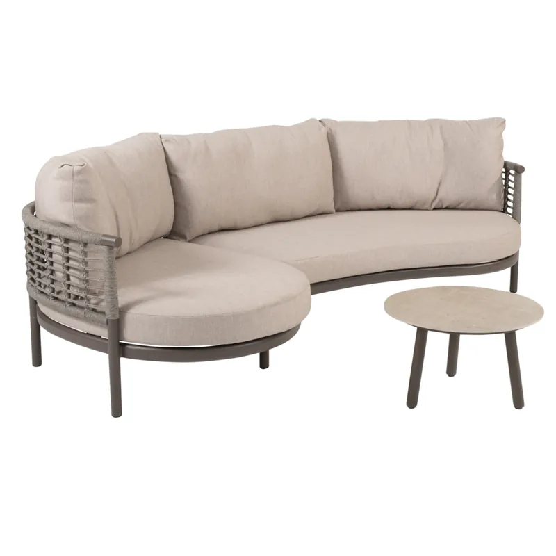 4 Seasons Outdoor Salute Puglia chaise longue loungeset 3 delig terre Taste 4SO Flitsaanbieding