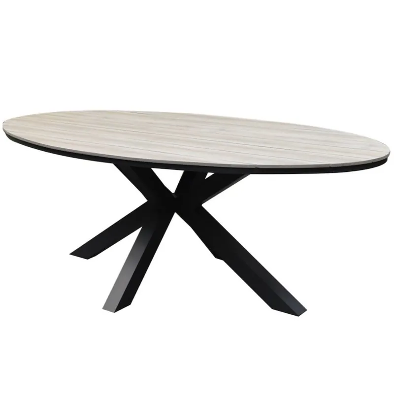 Nu Kopen AVH-Collectie Salvador dining tuintafel ovaal 220x115xH75 cm polywood