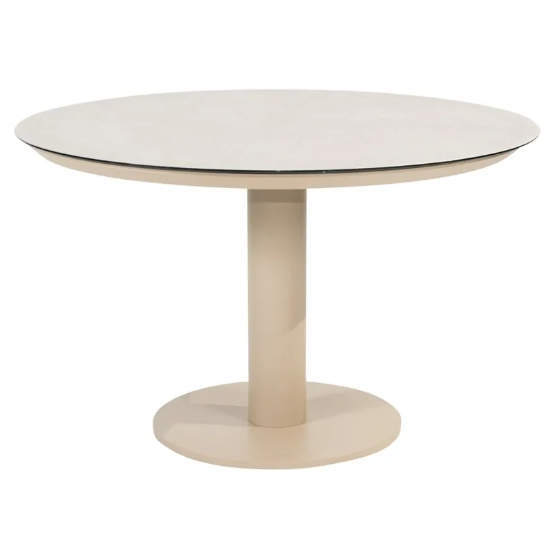 Taste 4SO Sarah dining tuintafel 120xH75 cm printed ceramic latte Taste 4SO Finale Uitverkoop