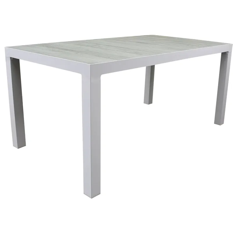 Weekendaanbieding AVH-Collectie Showroommodel Fresno dining tuintafel 160x90xH74 cm wit
