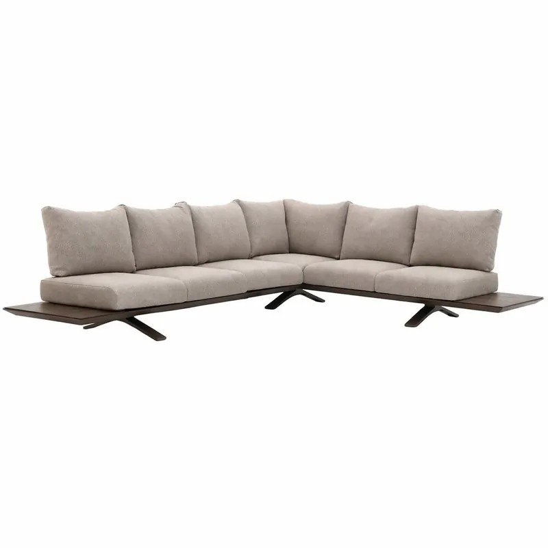 Uitverkoop SUNS Stockholm hoek loungeset 2 delig Bronze Pebble desert bouclé SUNS