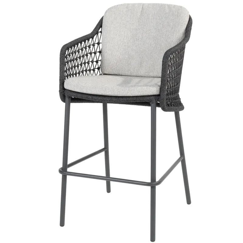 4 Seasons Outdoor Tramonti bar stoel antraciet rope 4 Seasons Outdoor Actieprijs