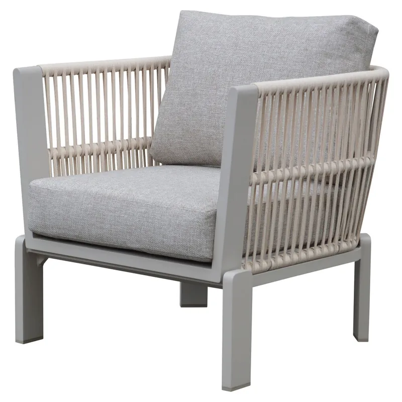 Alleen Vandaag AVH-Collectie Veneto lounge tuinstoel latte zand aluminium rope