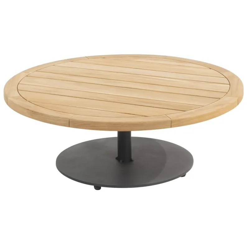 Bestseller 4 Seasons Outdoor Volta lounge tuintafel middenpoot 80xH30 cm aluminium antraciet 4 Seasons Outdoor