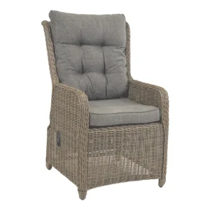 Verstelbare tuinstoel Dublin Sweet Brown Rond wicker Beperkt Aanbod