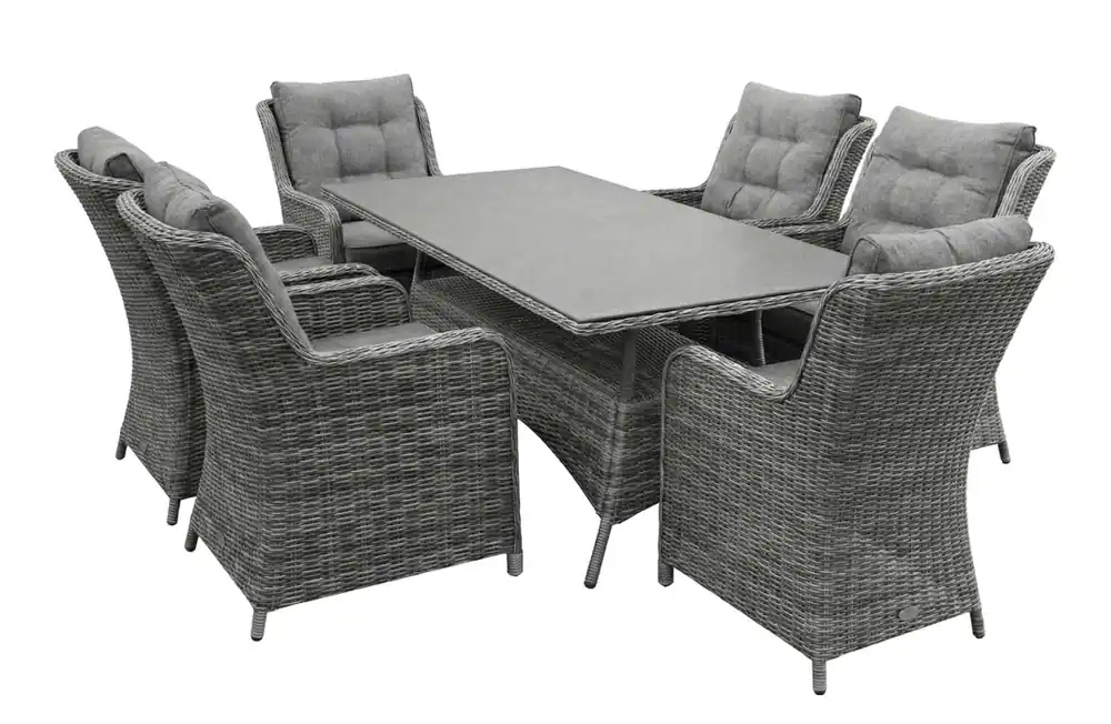 7-delige tuinset 6 Dublin tuinstoelen 180cm tuintafel Koop Online