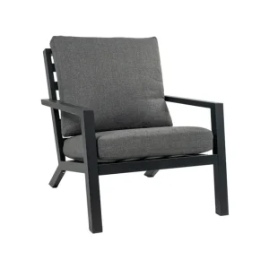 Fabrieksprijs Loungestoel Bezano Matt Black/Grey Aluminium