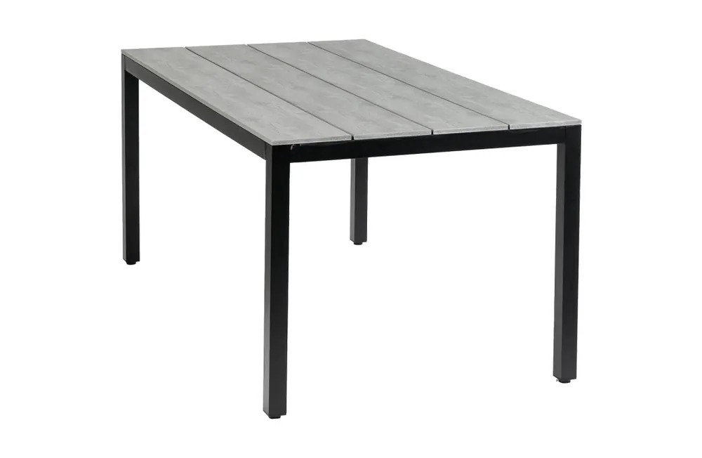 Voordeelprijs Tuintafel Cyprus 160x90cm Grey Polywood & Aluminium