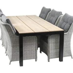 7-Delige Tuinset 6 Dublin tuinstoelen 225cm tuintafel Express Levering