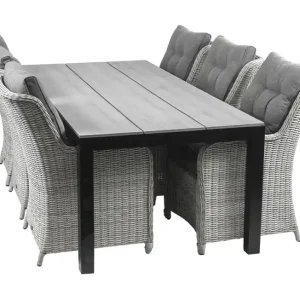 7-delige tuinset 6 Dublin stoelen 225cm Cyprus tuintafel Shop Nu