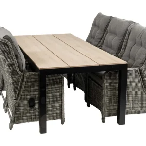 7-delige tuinset 6 Dublin verst. stoelen 225cm tuintafel Beperkt Aanbod