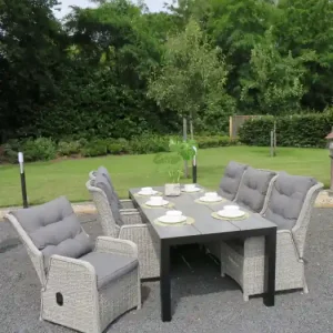 7-delige tuinset Dublin verst. stoelen 225cm tuintafel Flitsaanbieding