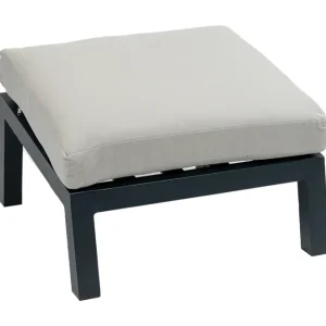 Voetenbank Bezano Matt Black/Off White Aluminium Direct Beschikbaar