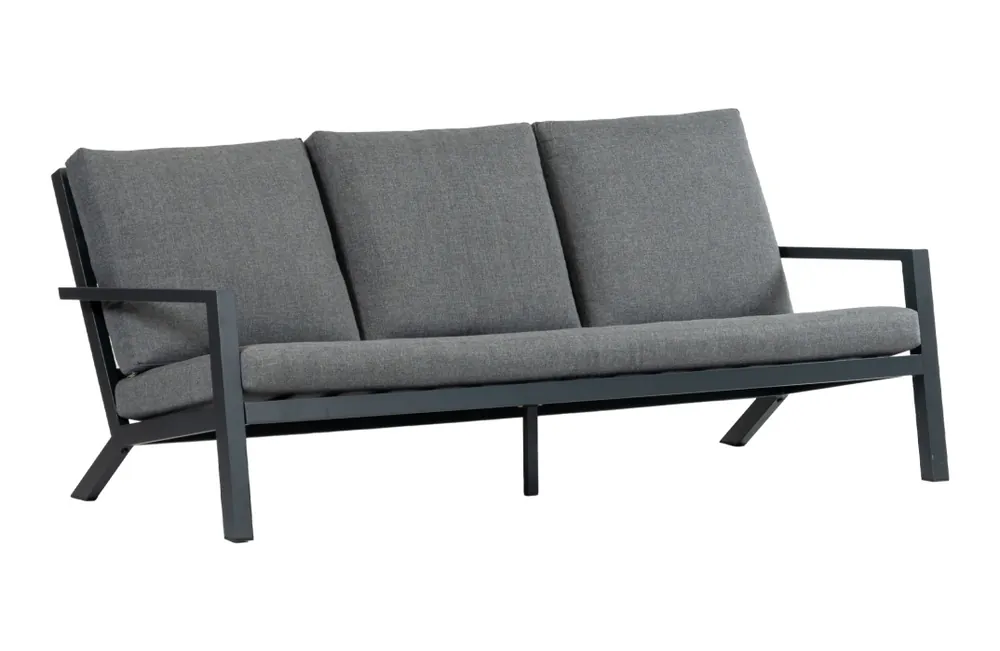 Laatste Kans 3-persoons Loungebank Bezano Matt Black/Grey Aluminium
