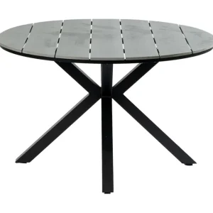 Ronde Cyprus tuintafel ø120cm Grey Polywood & Aluminium Fabrieksprijs