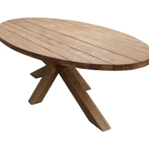 Alleen Vandaag Ovale tuintafel 300x130cm Palu Teakhout 4 Seizoenen