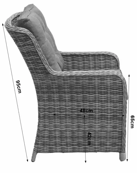 7-delige ronde tuinset 6 Dublin tuinstoelen ⌀150cm tafel Alleen Vandaag