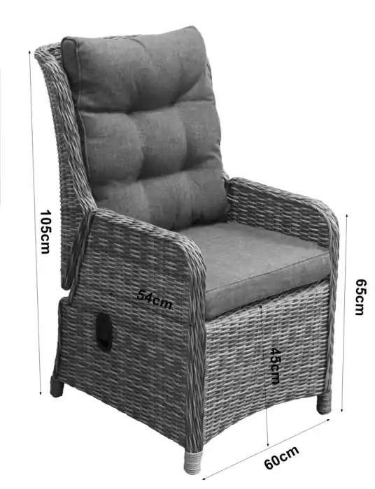 7-delige tuinset 6 Dublin verst. stoelen ⌀150cm tafel Nieuw