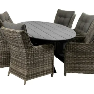 7-delige tuinset 6 Dublin tuinstoelen 220cm ovale tafel Gratis Retour