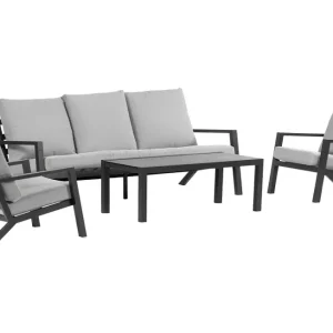 Alleen Vandaag 4-delige loungeset met 3-persoonsbank Bezano Aluminium