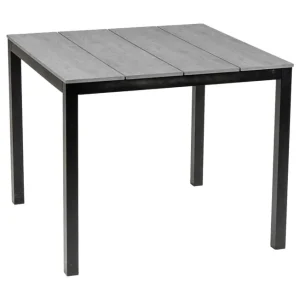 Speciale Aanbieding Tuintafel Cyprus 90x90cm Grey Polywood & Aluminium