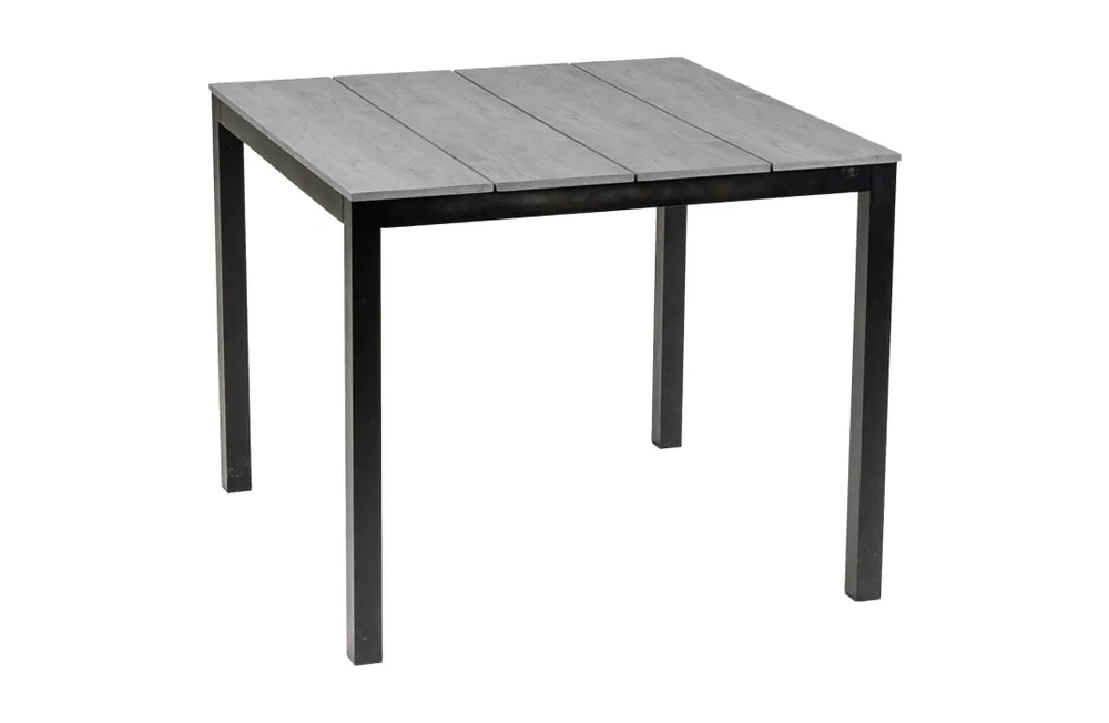 Speciale Aanbieding Tuintafel Cyprus 90x90cm Grey Polywood & Aluminium