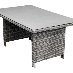 Tuintafel Dublin 230x100cm Ash Grey Keramiek & Wicker Beste Prijs