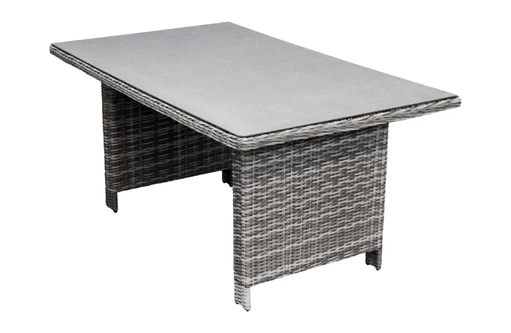 Tuintafel Dublin 230x100cm Ash Grey Keramiek & Wicker Beste Prijs