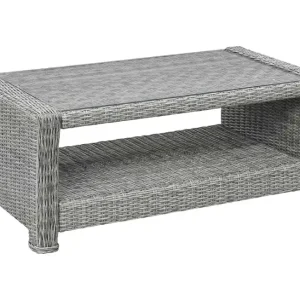 Loungetafel Dublin 110x56cm Mystic Grey Wicker & Aluminium Hete Deal