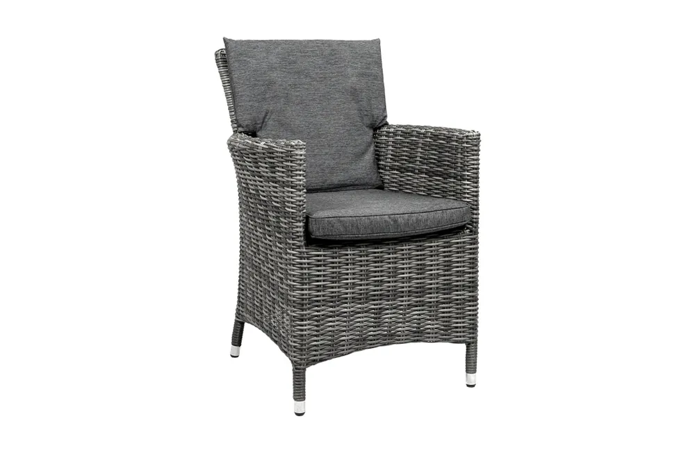 Verone halfrond wicker tuinstoel grijs Balkon tuinstoel compact Koop Vandaag