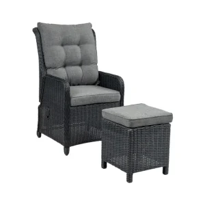 Favoriet Dublin tuinstoel verstelbaar Black + Hocker 40x40 Black