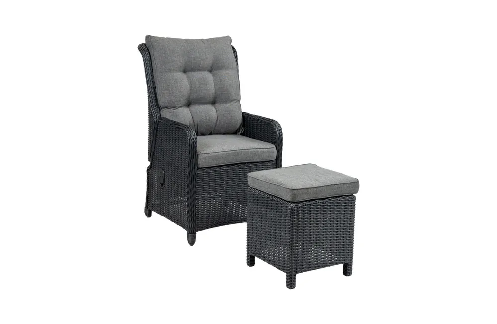 Favoriet Dublin tuinstoel verstelbaar Black + Hocker 40x40 Black