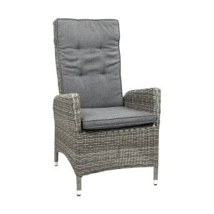 Verstelbare tuinstoel Kos Ash Grey Wicker Gereduceerde Prijs