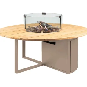 Vuurtafel Cosiloft Ø120cm Sandy Beige & Teak Cosi Hete Deal